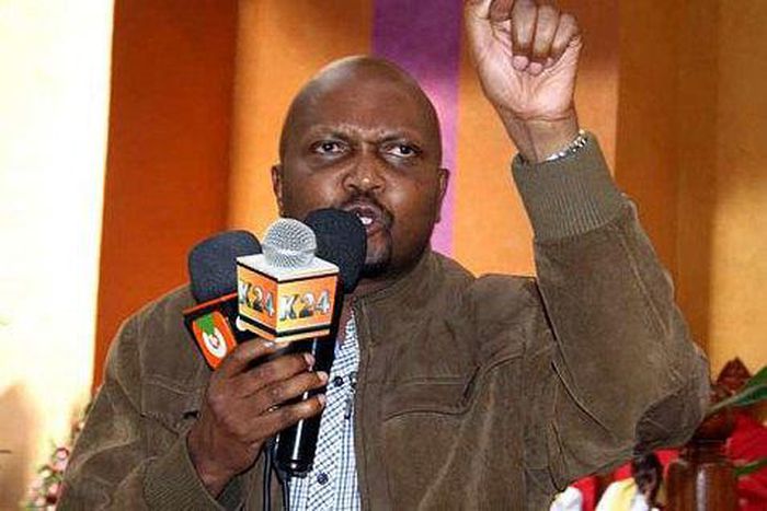 Gatundu South MP Moses Kuria during a past public address