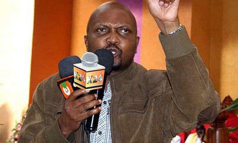 Gatundu South MP Moses Kuria during a past public address