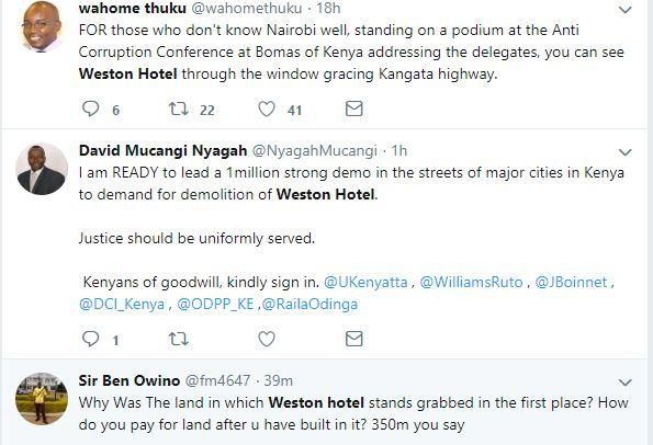 Public reaction to the deal that saved DP Ruto’s Weston Hotel from demolition