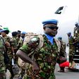 A group of Kenyan Defence Force {KDF} soldiers attached to the UN mission in South Sudan {UNMISS} arrive at Jomo Kenyatta Airport in Nairobi on November 9, 2016