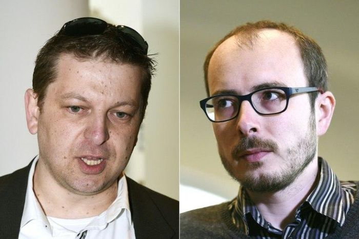 Raphael Halet (left) and Antoine Deltour were whistleblowers in the "LuxLeaks" tax scandal