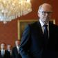 New Czech Minister of Finance, Ivan Pilny from the ANO party, leaves after having been appointed by President Milos Zeman (R) on May 24, 2017 at the Hradcany Castle in Prague