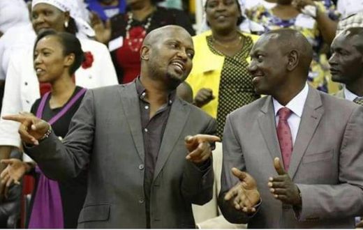 Gatundu South MP Moses Kuria and Deputy President William Ruto at a past function