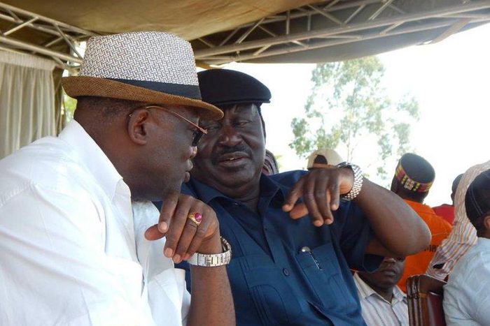 ODM leader Raila Odinga and Machakos Senator Johnson Muthama