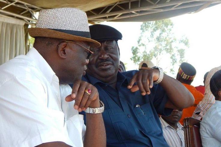 ODM leader Raila Odinga and Machakos Senator Johnson Muthama