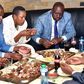 File image Ndindi Nyoro (Second Left) sharing a meal with Kimani Ichungwah (R) Sabina Chege and DP William Ruto