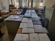 Items recovered by police during a raid at a laptop shop in Nairobi's Kimathi street