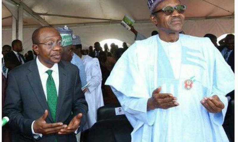 CBN Governor Godwin Emefiele and President Muhammadu Buhari