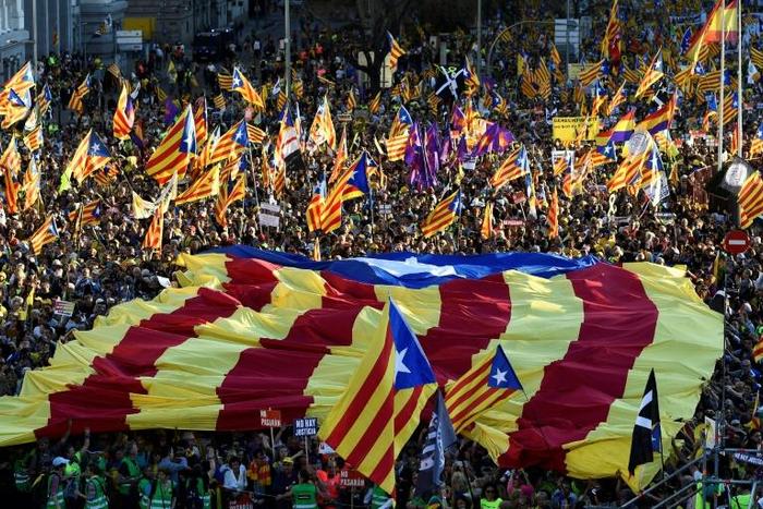 Saturday's march was the first by Catalan separatists in Madrid since 2012