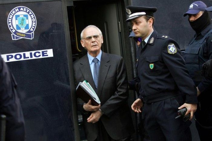 Former Greek politician, Akis Tsochatzopoulos, seen in 2013, a founding member of the socialist Pasok party and a close aide to late socialist prime minister Andreas Papandreou, has consistently denied any wrongdoing