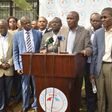 Nasa MPs led by ODM Chairman John Mbadi during a past media briefing