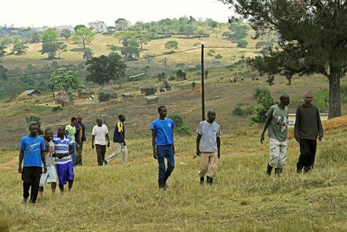 Members of the Democratic Republic of Congo (DRC) rebel group M23 wait at the Bihanga military base in Uganda, about 400 kilometres west of the capital Kampala on February 8, 2017