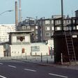 This picture taken on October 13, 1976 shows the Heinrich Heine Strasse checkpoint between East (Soviet sector) and West Berlin (American sector)