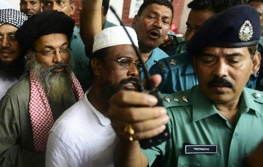 Bangladesh hanged three Islamist extremists including Harkat-ul Jihad al Islami (HUJI) leader Mufti Abdul Hannan (C) on Wednesday, after they were sentenced to death over a 2004 grenade attack on the British ambassador.