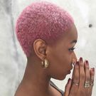 Pink short natural hair (Pinterest)