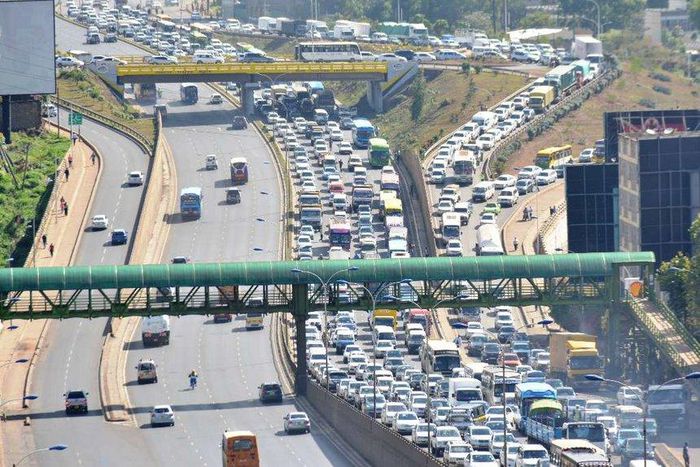 Traffic on a section of Thika Superhighway