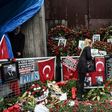 A makeshift memorial was set up outside the Reina nightclub in Istanbul after the bloody gun attack there as revellers were celebrating New Year