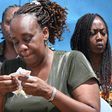 Ivy Wangechi's mother during her Burial