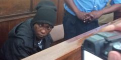Naftali Njahi Kinuthia during his first court appearance following murder of Ivy Wangechi (Twitter)