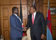 President Uhuru Kenyatta with NASA leader Raila Odinga