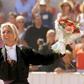 Former French bullfighter Marie Sara, one of president-elect Emmanuel Macron's 2017 legislative picks, waves to the crowd before retiring September 11, 1999