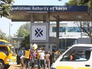 File image of protests outside CA headquarters in Nairobi