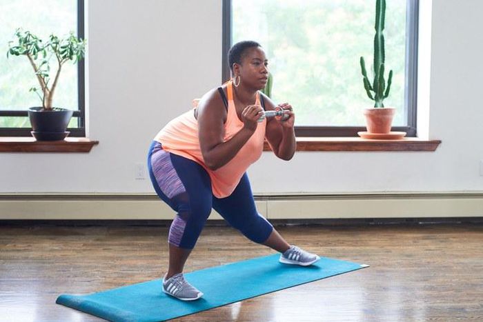 Fat lady working out(self)