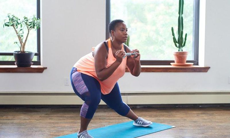 Fat lady working out(self)
