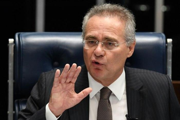 Senate's President Renan Calheiros speaks during a public hearing on the bill that establishes the abuse of authority for judges and prosecutors, in the Senate in Brasilia on December 1, 2016