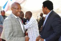 File image of Narok North MP Moitalel ole Kenta (left) Senator Ledama ole Kina