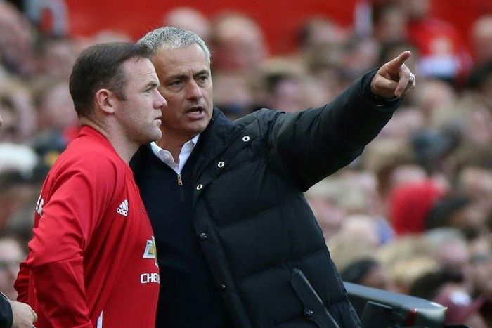 Manchester United's Wayne Rooney (L), pictured here with manager Jose Mourinho (R), has only started three games since before Christmas due to injury