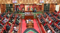 File image of a joint parliamentary sitting. Raila Odinga condemns US trip by 85 Parliamentarians for National Conference of State Legislators