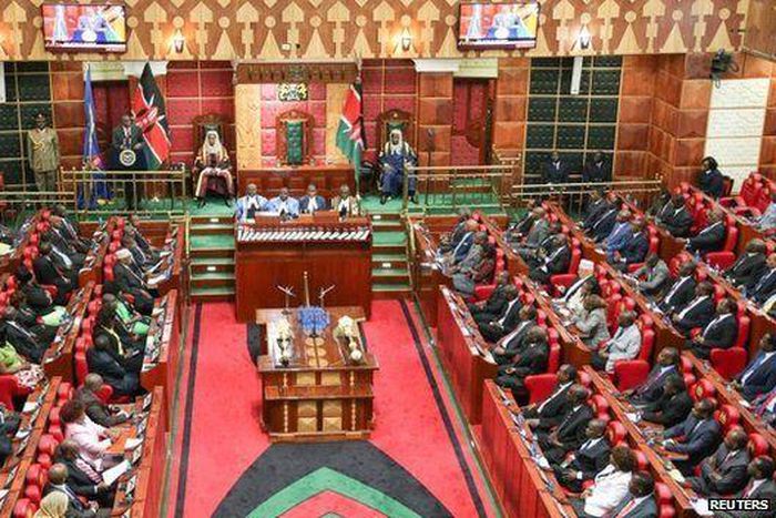 Kenyan parliament in session (Twitter)