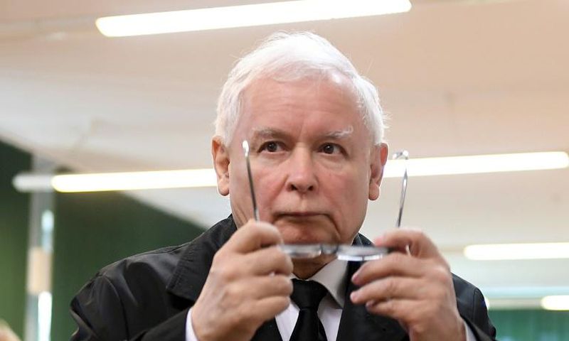 Jaroslaw Kaczynski, leader of conservative ruling PiS party (pictured October 2018), called LGBT rights a 'threat" to Poland and called on the country's 38 million people to respect the Catholic Church regardless of personal beliefs