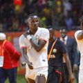 Harambee Stars players acknowledging fans at Kasarani