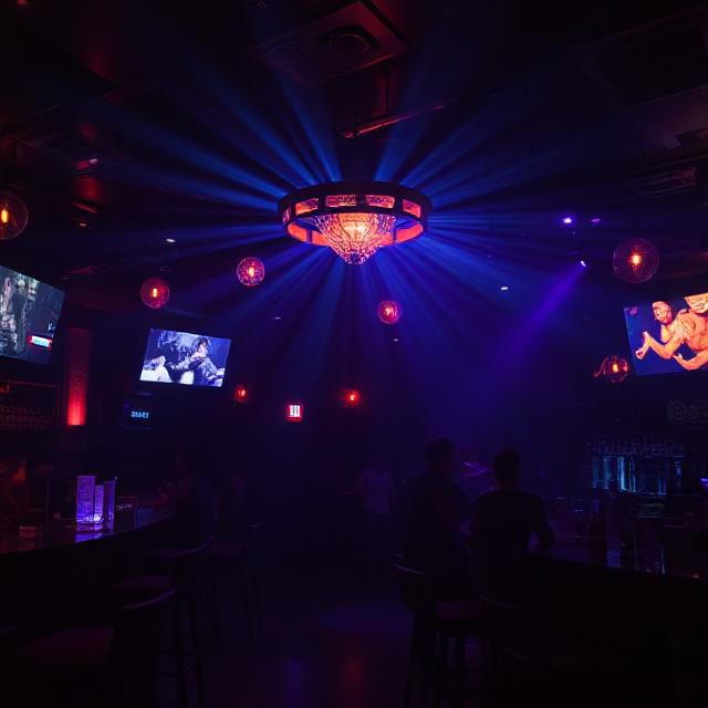 An AI-generated image of a nightclub