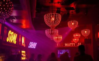An AI-generated image of a nightclub