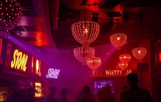 An AI-generated image of a nightclub