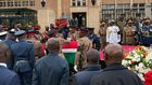 Raila Odinga's body arrives at Parliament buildings ahead of state funeral at Nyayo Stadium.