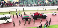 Raila's body arrives at Nyayo Stadium for the State funeral