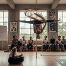 An AI-generated image of a pole dancer