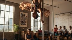 An AI-generated image of a pole dancer