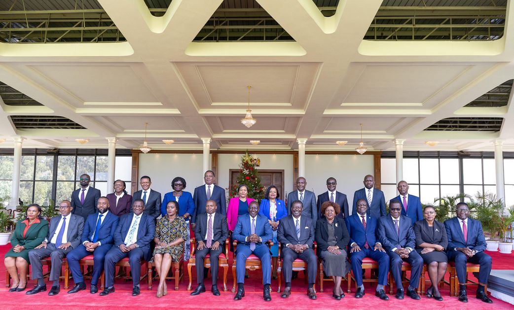 President William Ruto with Cabinet Secretaries at State House, Nairobi on December 17, 2024