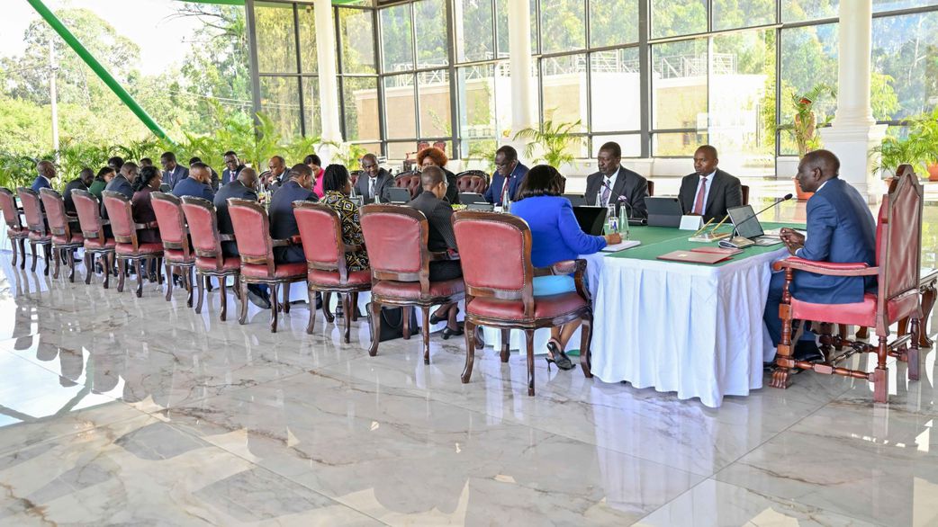 President William Ruto with Cabinet Secretaries at State House, Nairobi