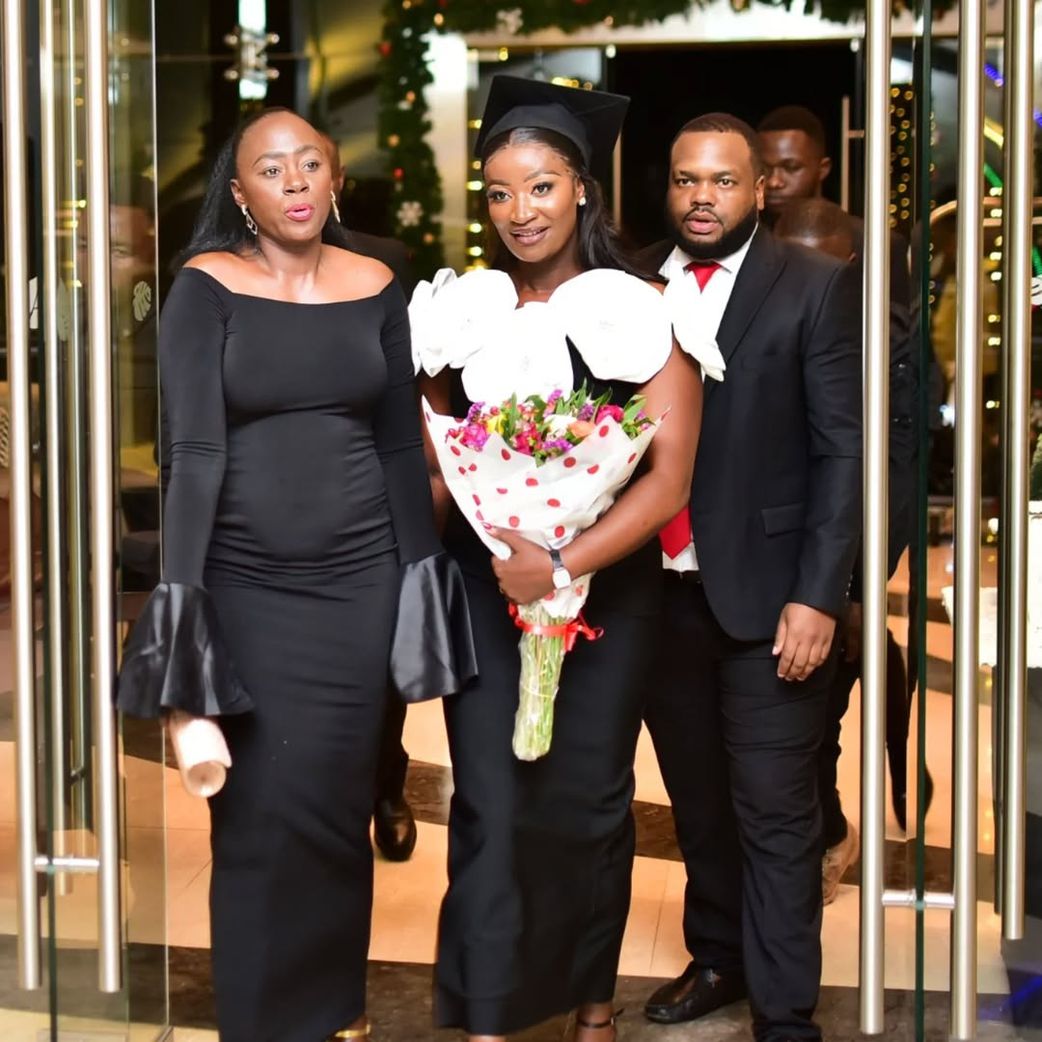 Akothee with her sister-in-law and Nelly Oaks