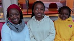 Jeridah Andayi with her daughter's Norah and Neema
