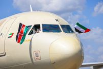 Etihad Airways plane on the runway