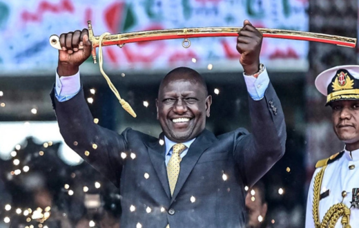 Former President Uhuru Kenyatta and President William Ruto at his inauguration ceremony in Nairobi on September 22, 2024
