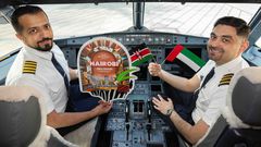 Etihad Airways pilots on a plane