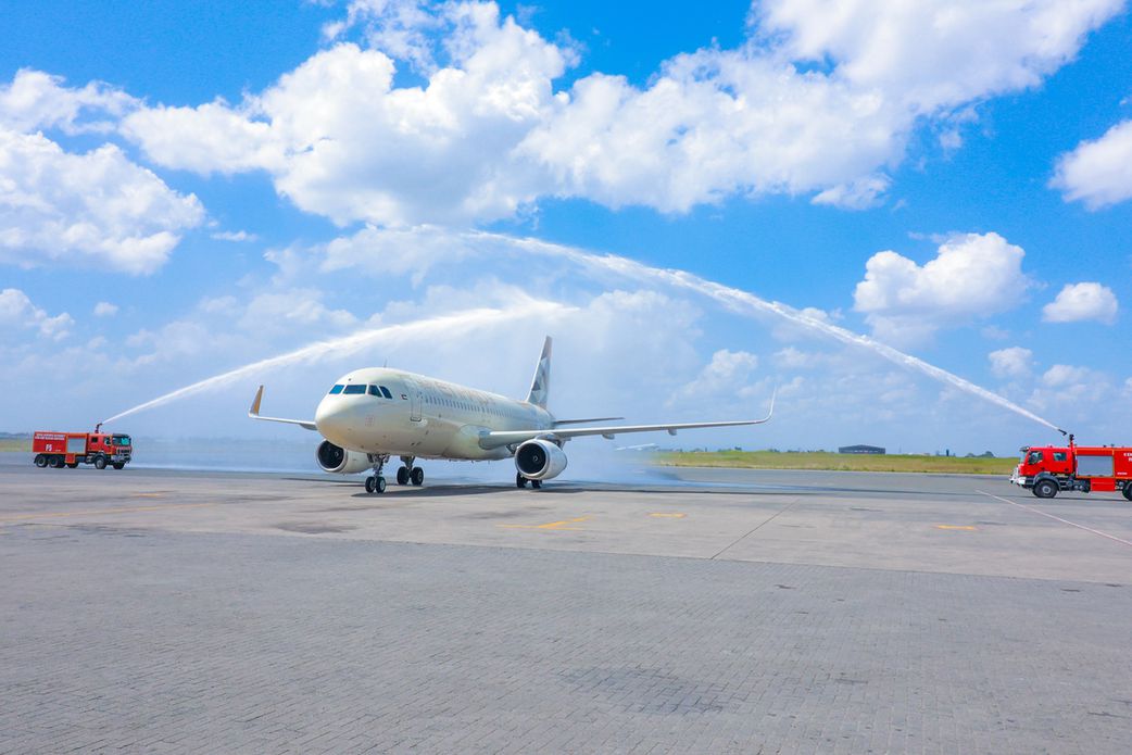 Etihad Airways plane on the runway
